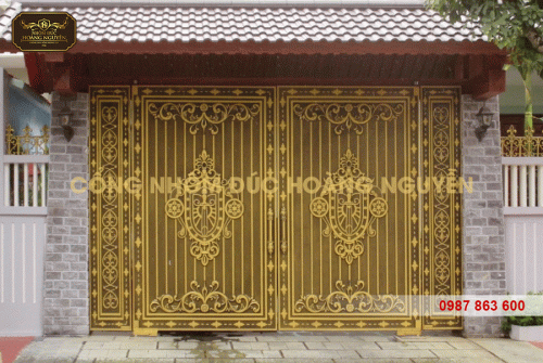 Cổng nhôm Hoàng Nguyễn tạo nét đẳng cấp cho biệt thự