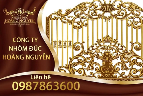 Nghệ thuật sơn nhũ cổng nhôm đúc - Nhôm Đúc Hoàng Nguyễn