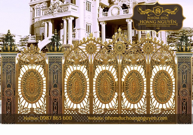 Tại sao cổng nhôm đúc Màng Nhện được ứng dụng ở những ngôi biệt thự đồ sộ?
