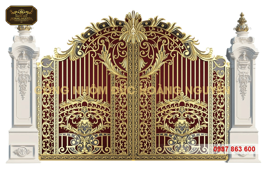 Thiết kế cổng nhôm đúc Nam Định theo yêu cầu