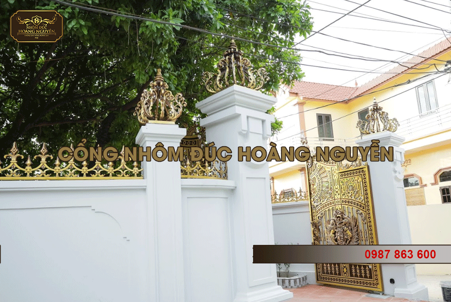 Đơn vị chuyên thi công lắp đặt cổng nhôm đúc Nam Định